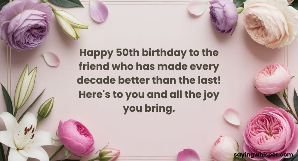50th Birthday Wishes for a Friend