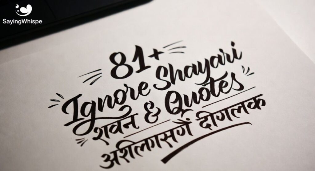 81+ Ignore Shayari & Quotes | इग्नोर शायरी in Hinglish
