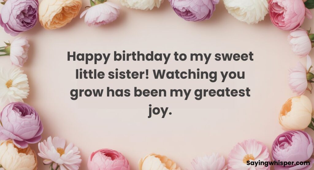Adorable Birthday Wishes for Your Little Sister