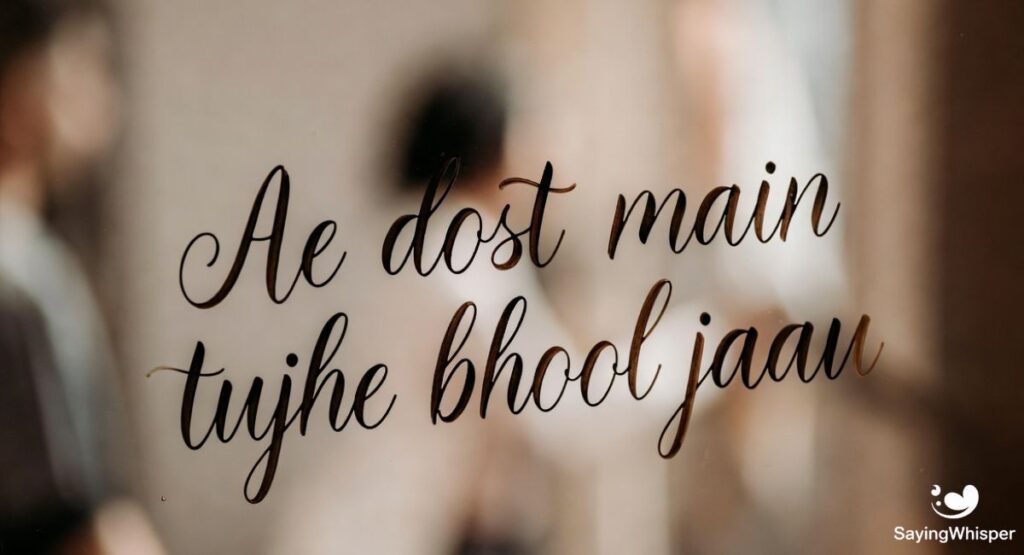 Ae dost main tujhe bhool jaau