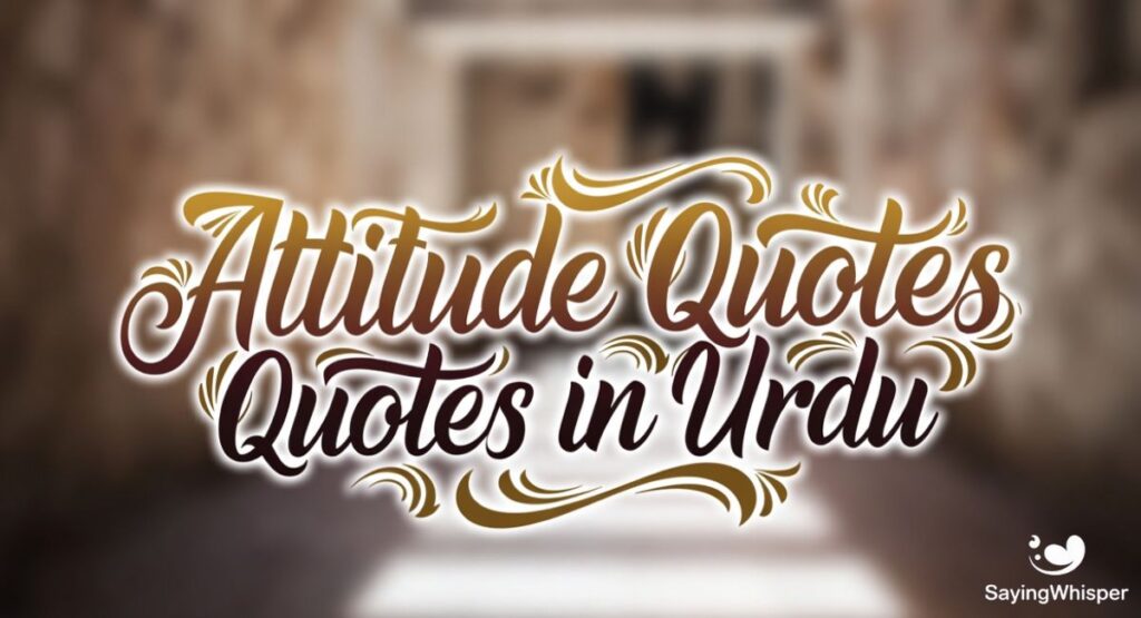 Atittude Quotes in Urdu