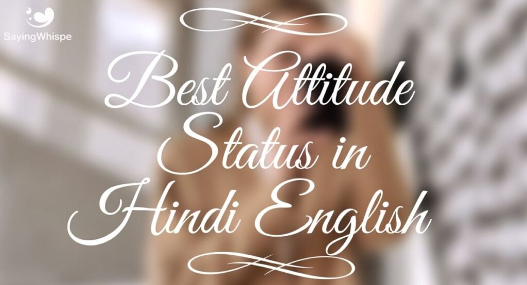 3. Best Attitude Status in Hindi English
