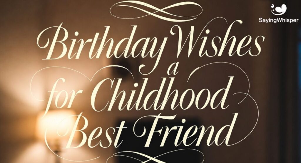 Birthday Wishes for a Childhood Best Friend