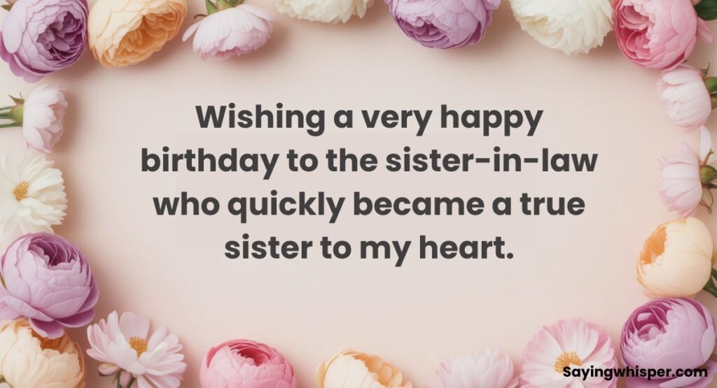 Birthday Wishes for Sister-in-Law