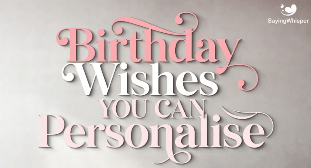 Birthday Wishes You Can Personalise