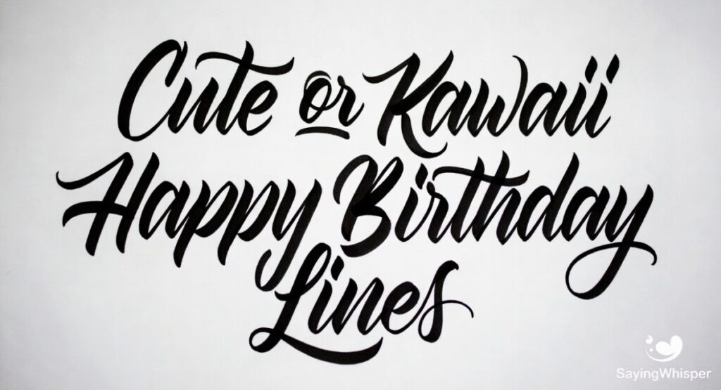 Cute or Kawaii Happy Birthday Lines
