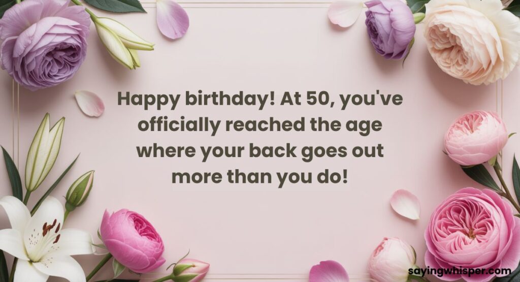 Funny 50th Birthday Wishes