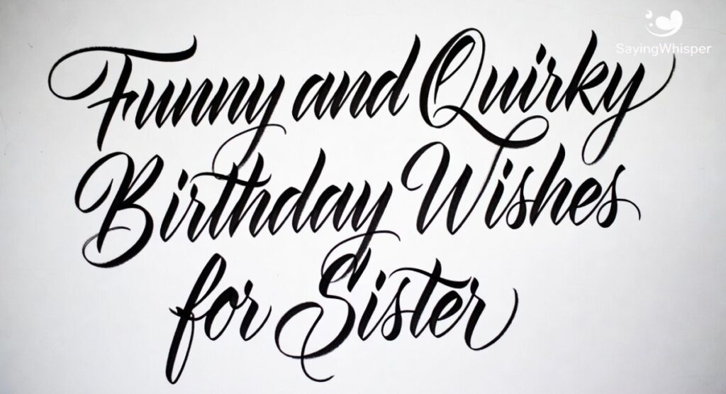 Funny and Quirky Birthday Wishes for Sister