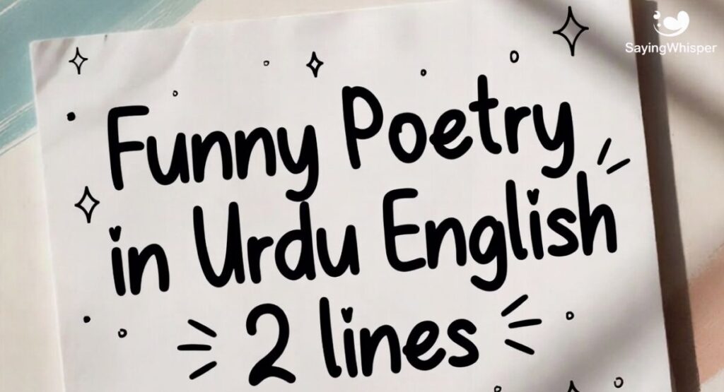 Funny Poetry in Urdu English 2 lines