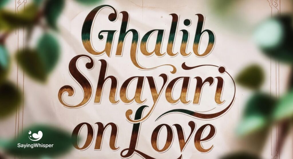 Ghalib Shayari on Love