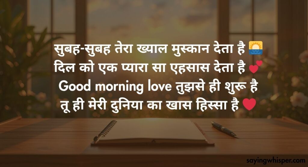Good Morning Love Shayari