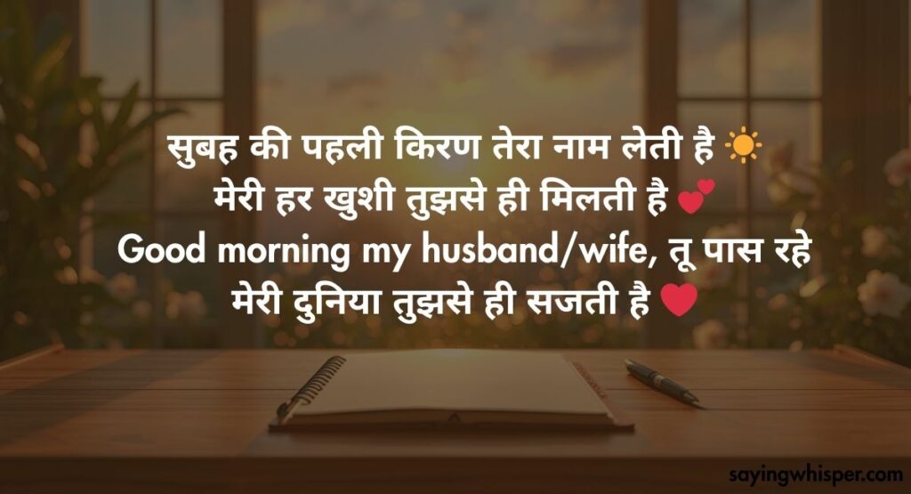 Good Morning Shayari for Husband and Wife