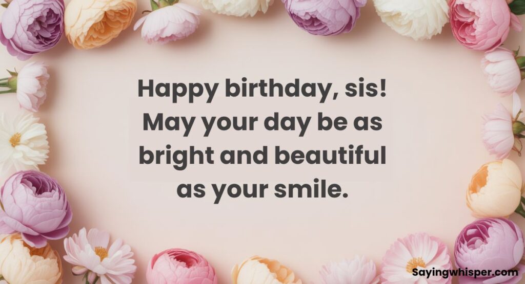 Happy Birthday Wishes for Sister