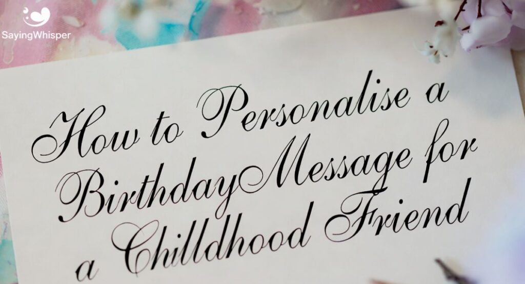 How to Personalise a Birthday Message for a Childhood Friend