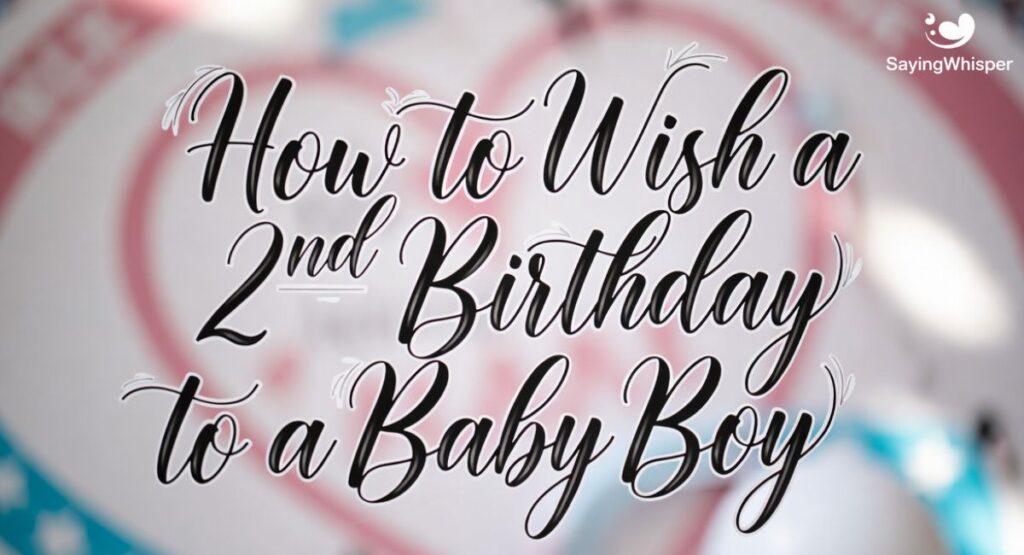 How to Wish a 2nd Birthday to a Baby Boy