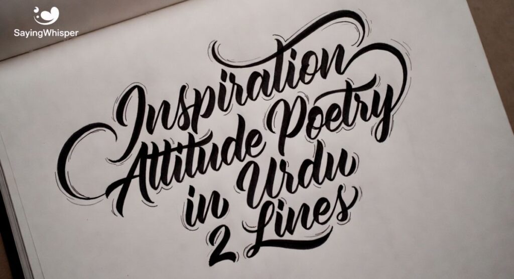 Inspiration – Attitude Poetry in Urdu 2 Lines