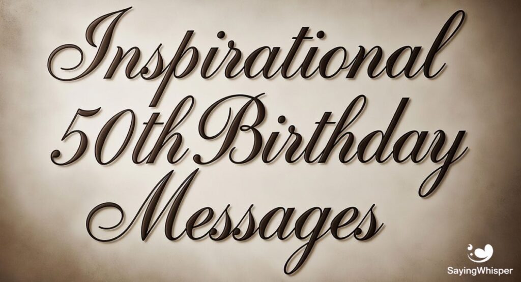 Inspirational 50th Birthday Messages