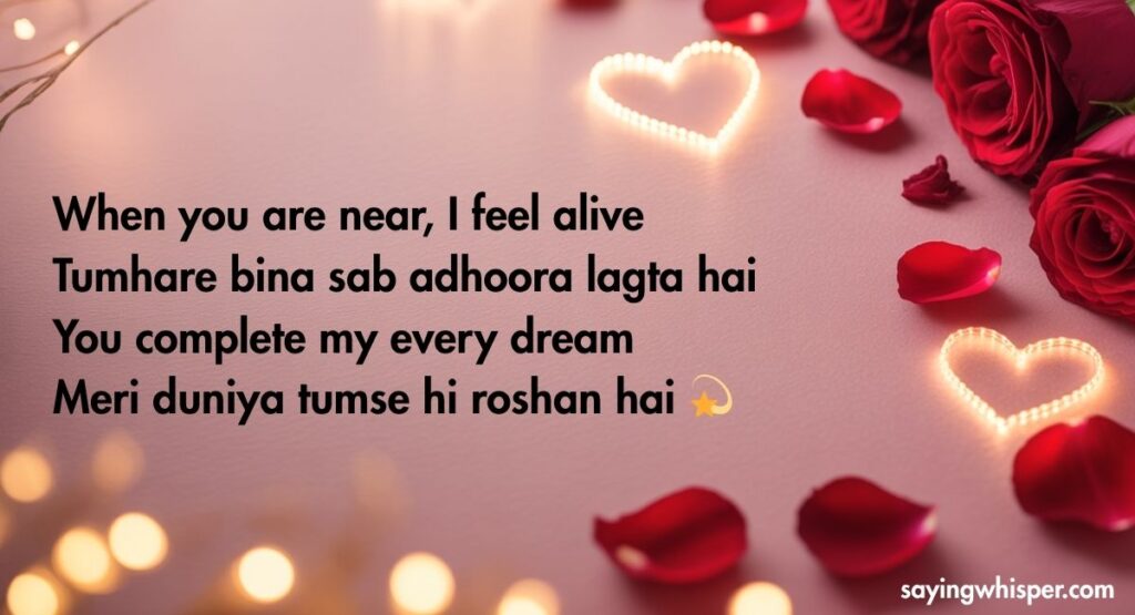 Love Shayari In Roman English