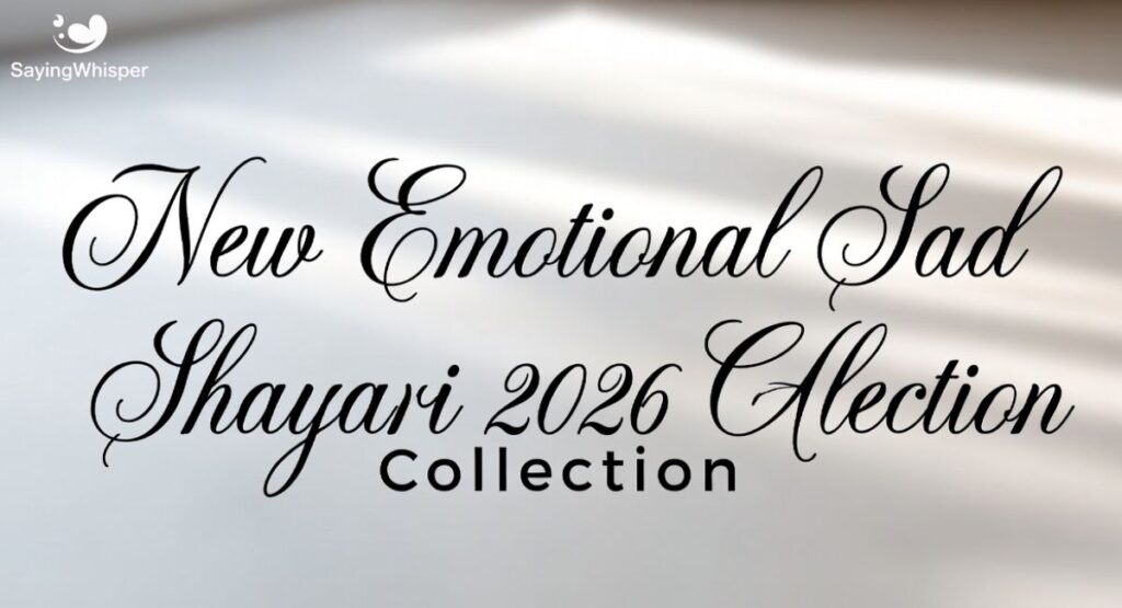 New Emotional Sad Shayari 2026 Collection