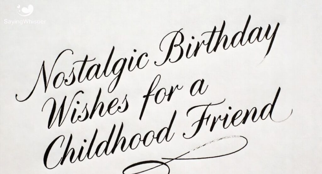 Nostalgic Birthday Wishes for a Childhood Friend