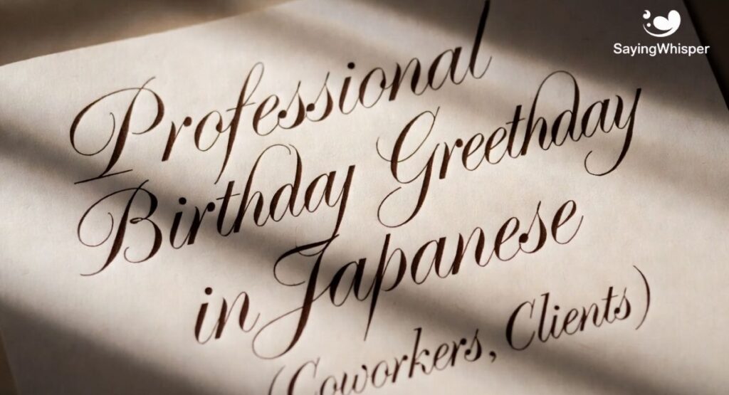 Professional Birthday Greetings in Japanese (Coworkers, Clients)