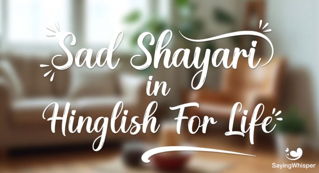 Sad Shayari in Hinglish For Life