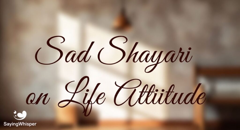 Sad Shayari on Life Attitude