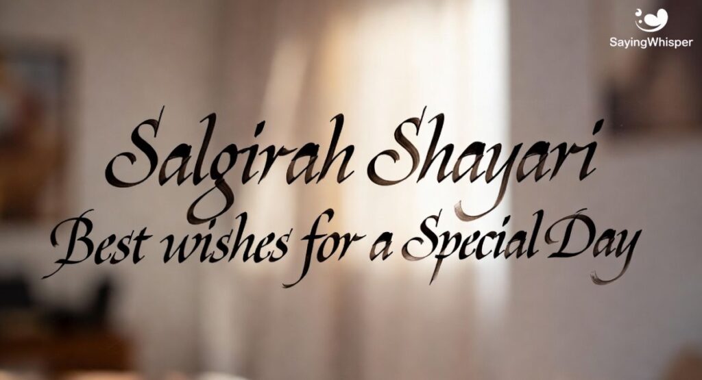 Salgirah Shayari, Best Wishes For A Special Day