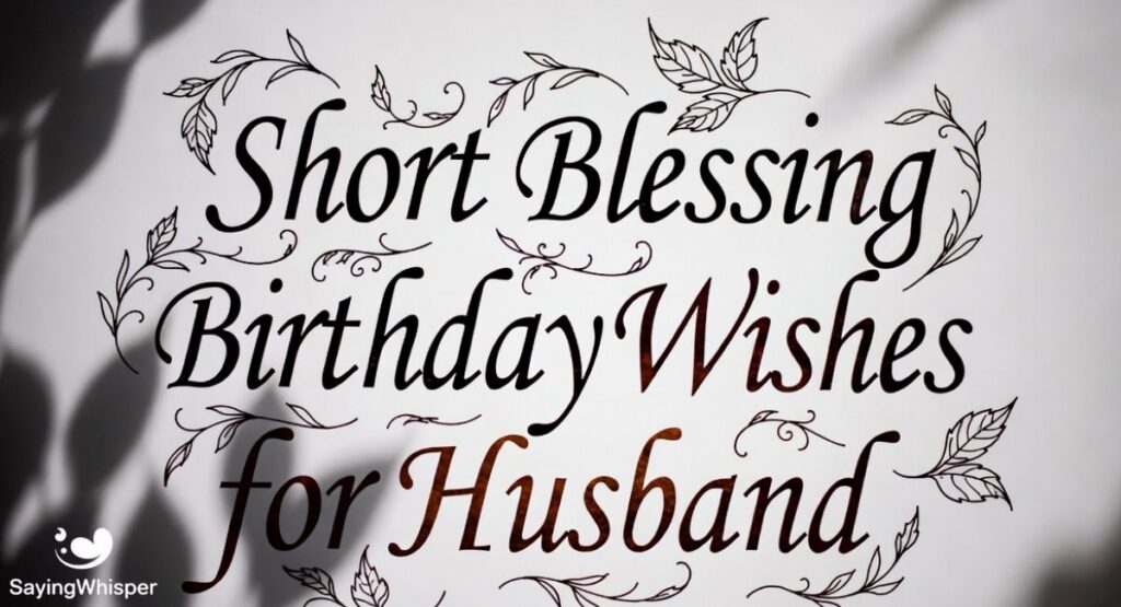 Short Blessing Birthday Wishes for Husband