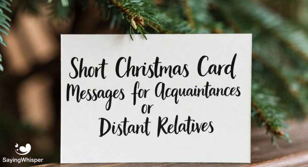 Short Christmas Card Messages for Acquaintances or Distant Relatives