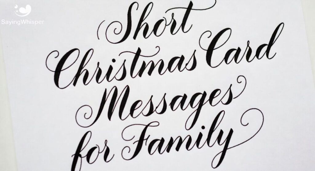 Short Christmas Card Messages for Family