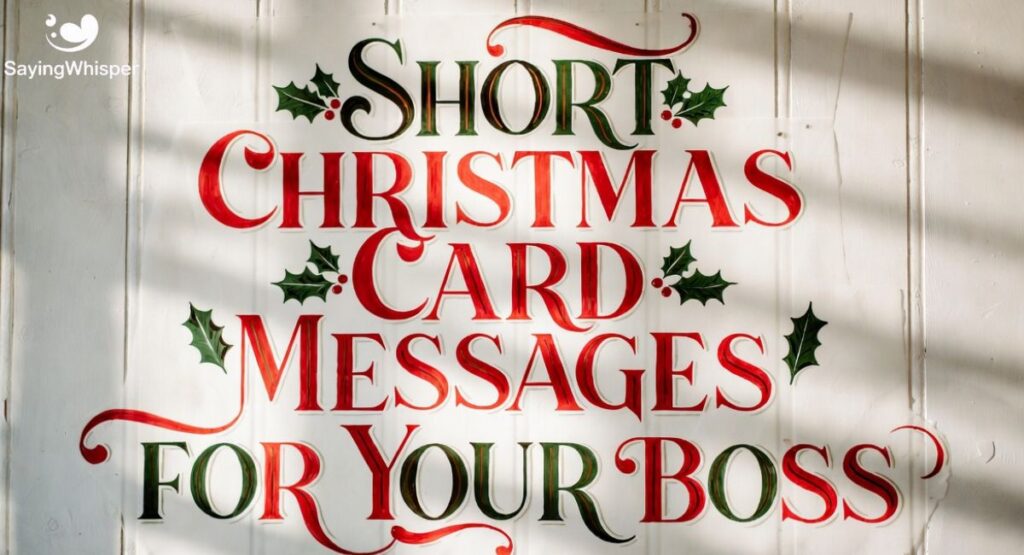 Short Christmas Card Messages for Your Boss