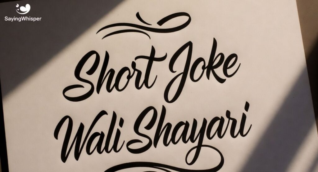 Short Joke Wali Shayari