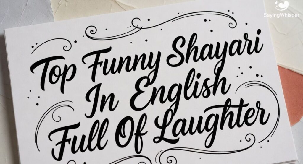 Top Funny Shayari In English Full Of Laughter