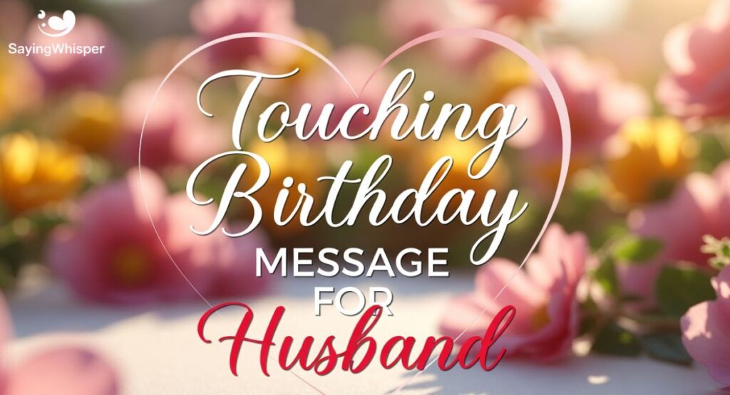Touching Birthday Message for Husband