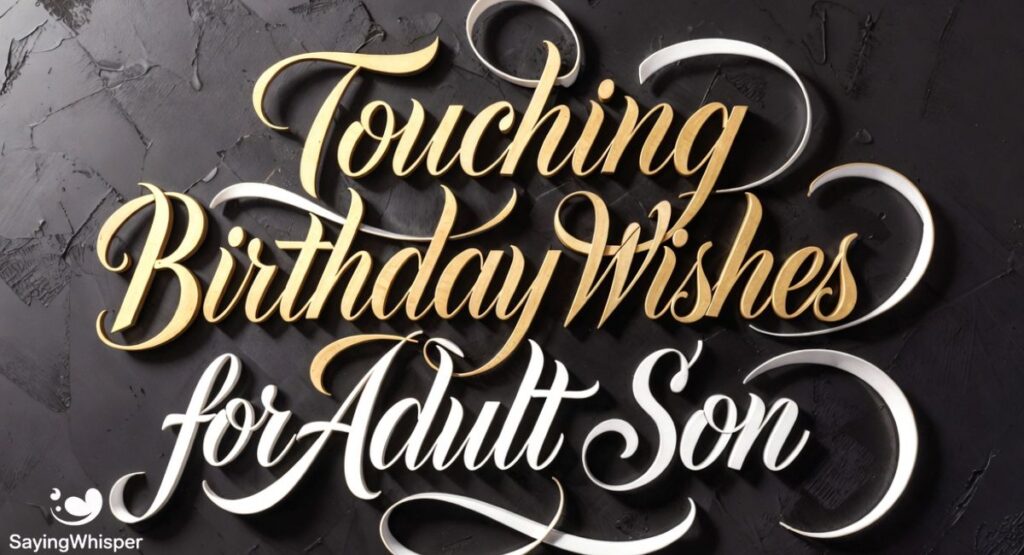 Touching Birthday Wishes for Adult Son