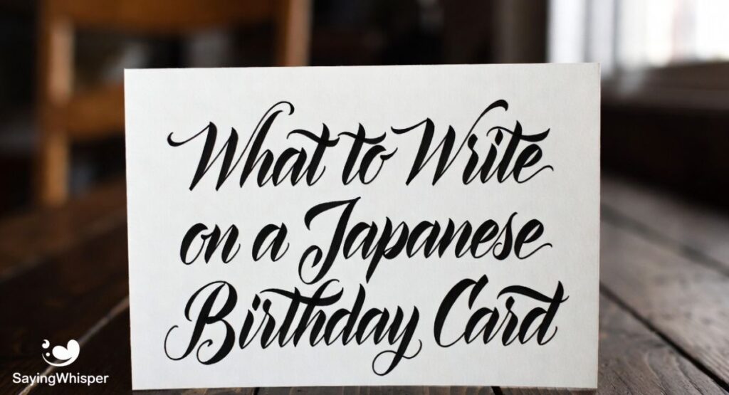 What to Write on a Japanese Birthday Card