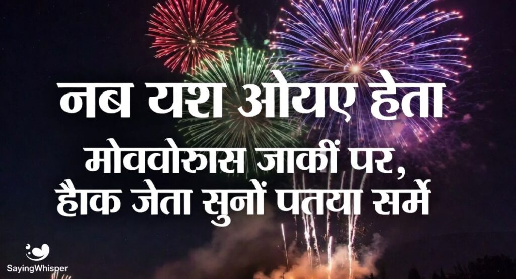 2 Line New Year Shayari in Hindi