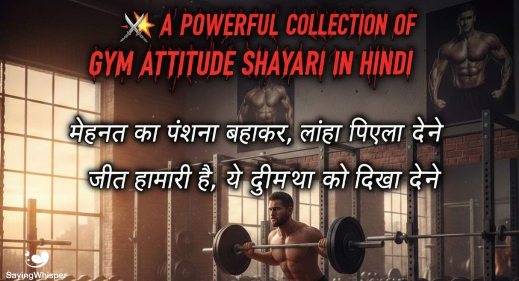A Powerful Collection of Gym Attitude Shayari in Hindi