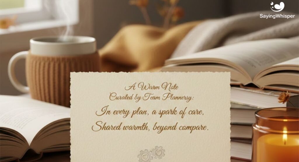 A Warm Note Curated by Team Plannersy: