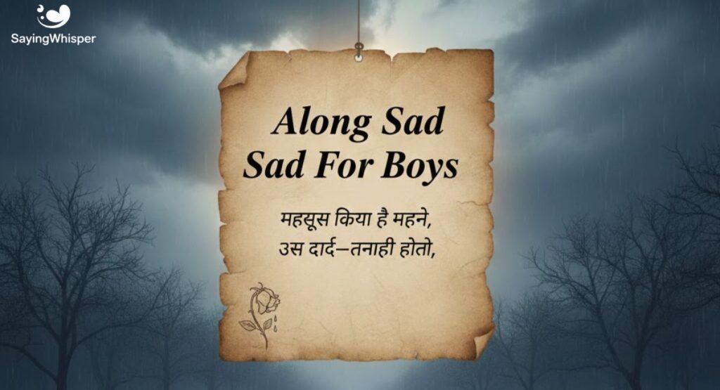 Alone Sad Shayari For Boys