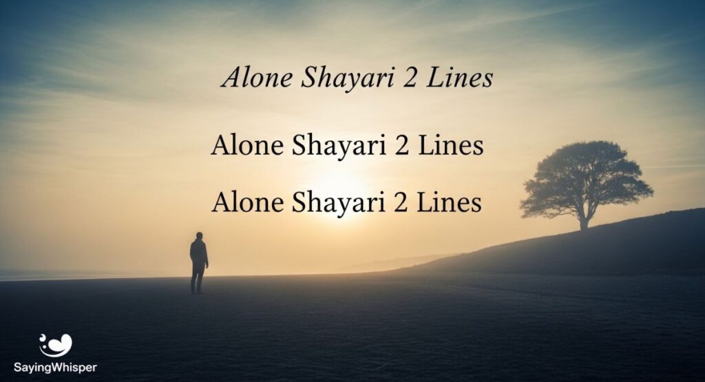Alone Shayari 2 Lines