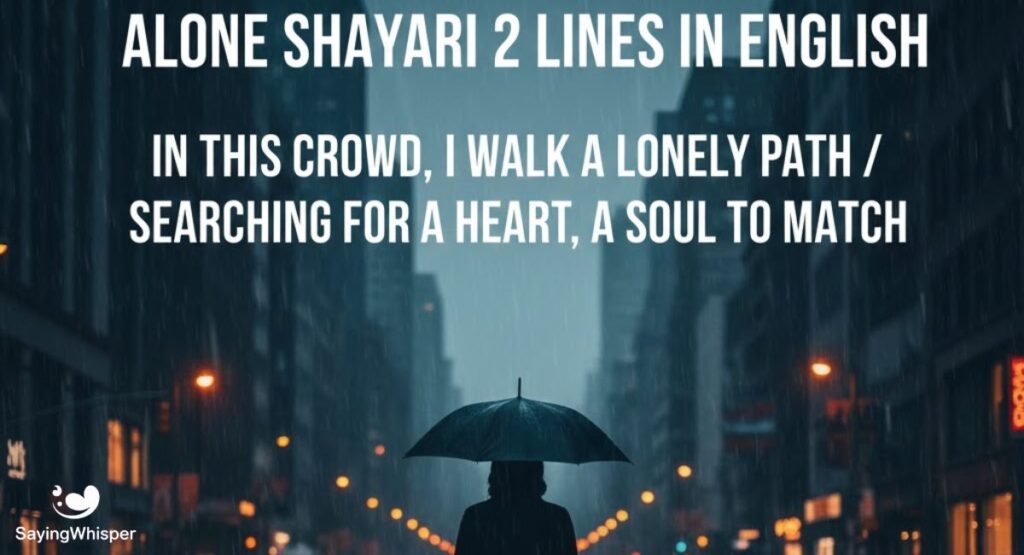 Alone Shayari 2 Lines In English