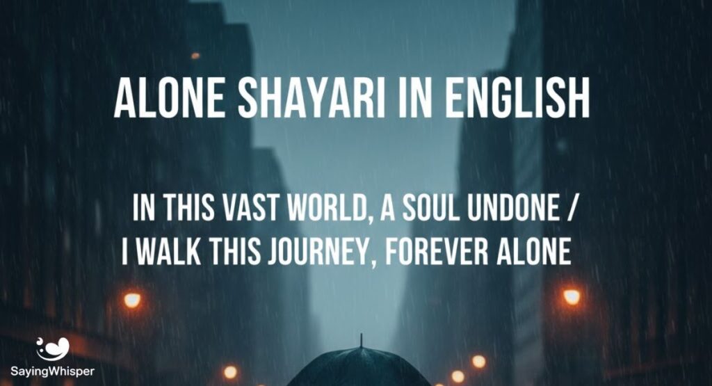 Alone Shayari In English