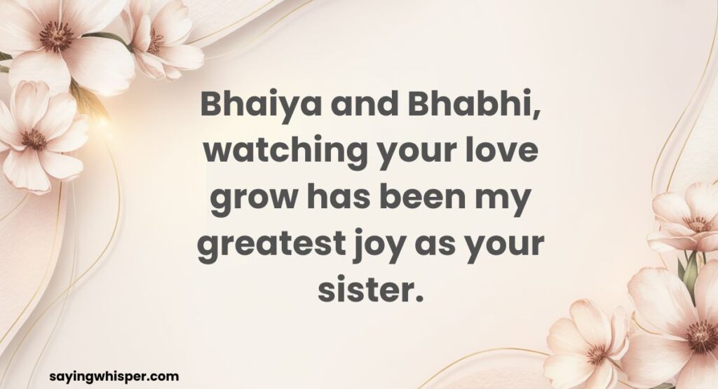 Anniversary Messages for Bhaiya and Bhabhi from Sister