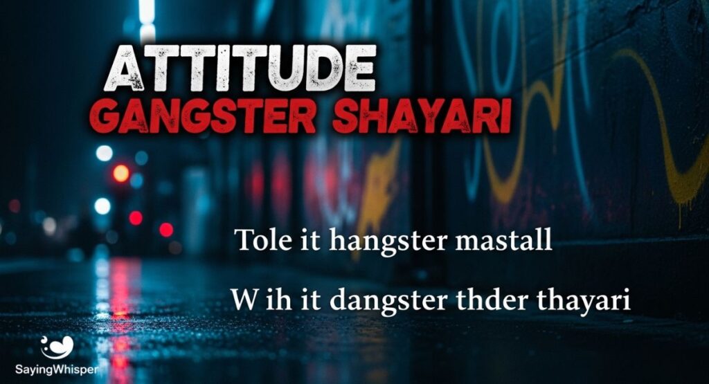 Attitude Gangster Shayari