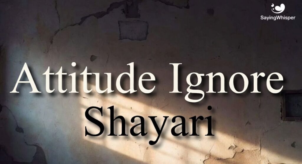 Attitude Ignore Shayari
