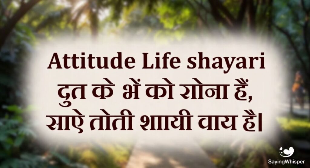 Attitude Life Shayari