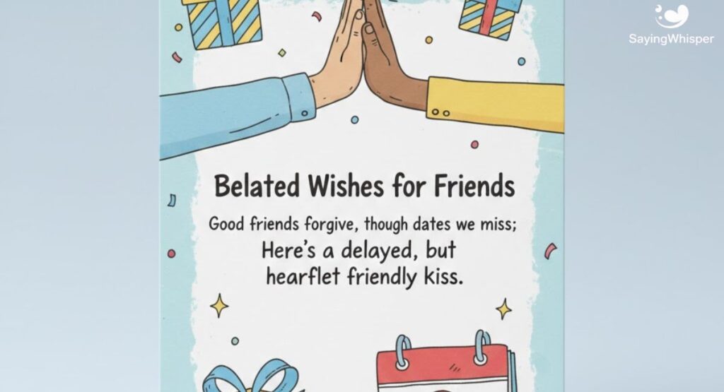 Belated Wishes for Friends