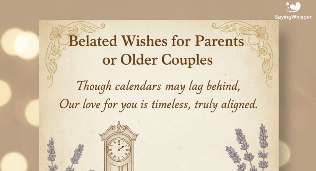 Belated Wishes for Parents or Older Couples